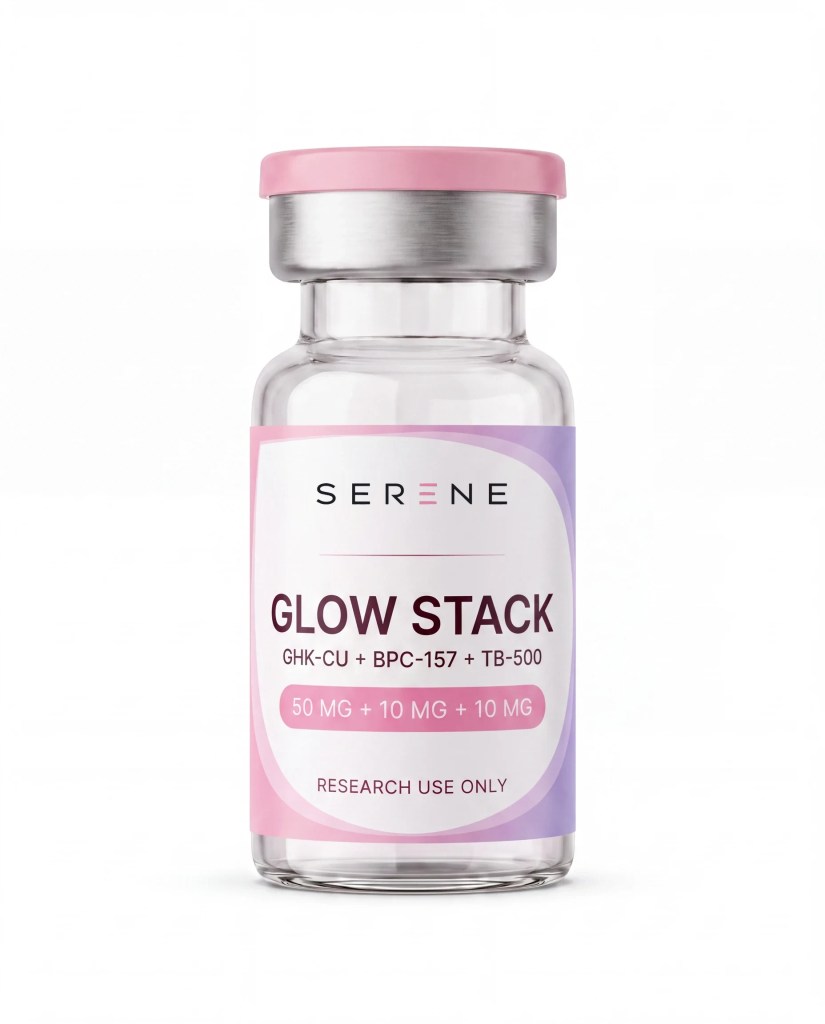 Glow Stack GHK-Cu BPC-157 TB-500 research peptide